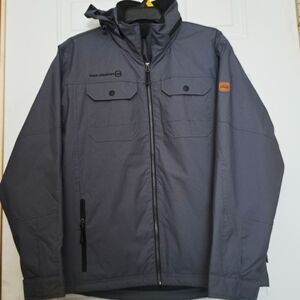 Free Country Men's Hooded Charcoal Performance Jacket Large